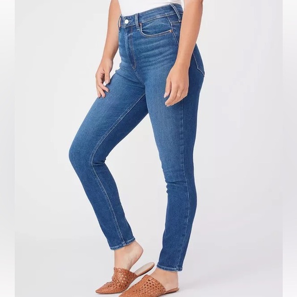 PAIGE Flaunt Cheeky Blue Skinny in Roam Denim Jeans Size 30 - Picture 2 of 16
